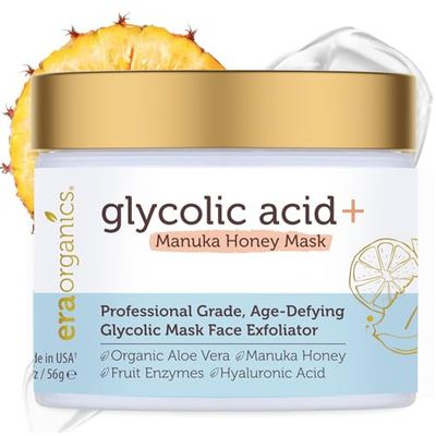 Glycolic Acid Peel AHA BHA Exfoliant - 70 USP Grade Clinical Strength Age-Defying At Home Chemical Exfoliant for Face - Salicylic and Lactic Acid, Aloe Vera, Manuka Honey, Hyaluronic Acid
