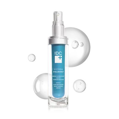 IDC Dermo Hydra Hyaluronic Moisturizing Serum - 1 fl oz - Hydration Serum for Face, Eyes And Neck Wrinkles - Anti Aging Hyaluronic Acid Moisturizer Facial Serum - Anti Wrinkle Skin Care Products