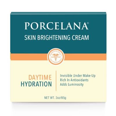 Porcelana Daytime Hydration Cream For Face Body [Updated Formula] - Fades Dark Spots Evens Skin Tone - For Sun Age Spots, Acne Scarring, Melasma Discoloration - Antioxidant Moisturizer (3 oz)