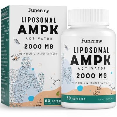 Liposomal AMPK Activator 2000 mg - High Bioavailability Berberine HCL,DIM,Milk Thistle,and Cinnamon Bark Capsule 6-in-1 AMPK Supplements for Antioxidant Support and Cellular Regulation, 60 Softgels