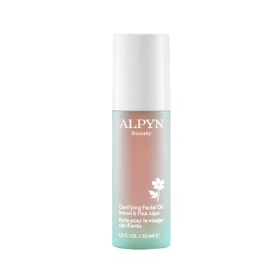 Alpyn Clarifying Facial Oil with Retinol Pink Algae Clear Congestion, Smooth Fine Lines, Improve Texture Glow 1 Fl Oz 30 ml