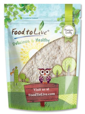 Food to Live Whole Grain Oat Flour - Finely Ground from Whole Grain Oat Groats, Vegan. Rich in Fiber, Protein. Perfect for Flour Blends. Great for Baking Muffins, Fluffy Cakes, Bread, and Pancakes