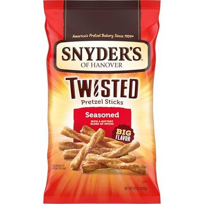 Snyder&#39;s of Hanover, Seasoned Twisted Pretzel Sticks, 12 Oz Bag