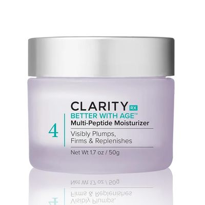ClarityRx Better With Age Multi-Peptide Anti-Aging Facial Moisturizer, Natural Lifting Tightening Face Cream, Plant Based, Cruelty Free, Paraben Free (1.7 oz)