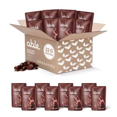 Able. Pack of 8 - Chocolate (Organic) Breakfast Reimagined with 22g Plant Protein, Antioxidants, Adaptogen Blend, OmegaFiber Blend, Sprouted Ingredients, Adaptogen Blend, Super Greens, Vitamins More