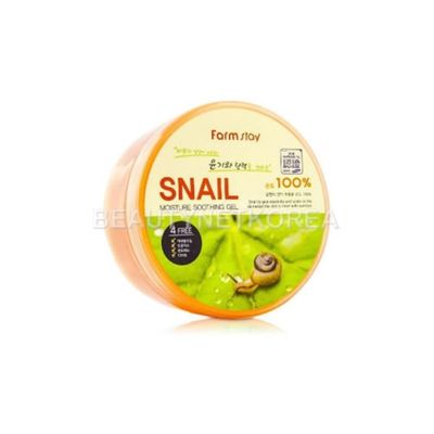 FARMSTAY Moisture Soothing Gel Snail 10.14 oz. 300ml Hydrates Soothes for Moisture
