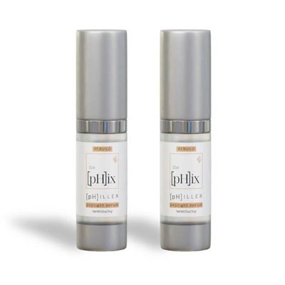 The PHIX pHiller Peptide Serum - Advanced Anti Aging Face Tightening Serum for Fine Lines and Wrinkles, Hydrating Peptides Facial Formula for Skin, with Argireline Tripeptides; Vegan (2-Pack)