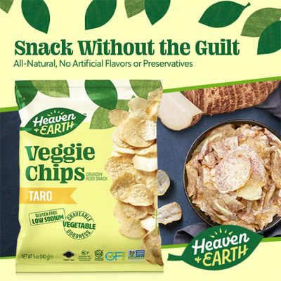Heaven Earth Taro Vegetable Chips 1oz (6 Pack)
