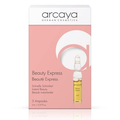 Arcaya Beauty Express Ampoule Serum for Fine Lines and Enhanced Elasticity - Free Radical Protection Anti-Wrinkle Serum with Protein Complex Natural Extracts - Vegan, Paraben-Free Formula, 5x2ml
