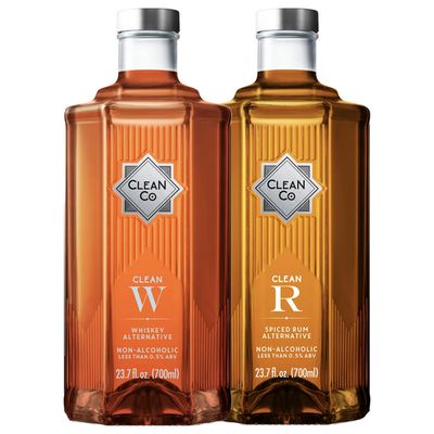 Clean Co Non-Alcoholic Whiskey Rum Alternative 700ml Bottles Made in England Premium Alcohol-Free Spirit Sugar Free, Gluten Free Spirits