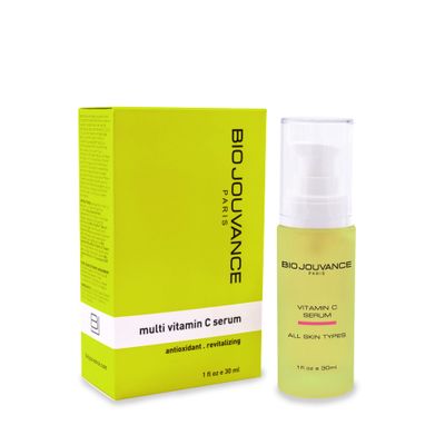 BIO JOUVANCE PARIS Multi Vitamin C Serum 1oz 30ml - Skin Brightening, Anti-Aging, Highly Concentrated, Made in France
