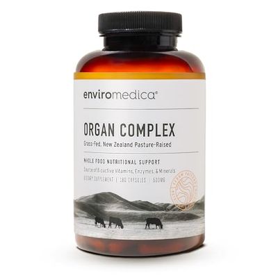 Enviromedica Grass-Fed Organ Complex: Freeze-Dried Beef Liver, Kidney, Heart, and Pancreas (180 ct)