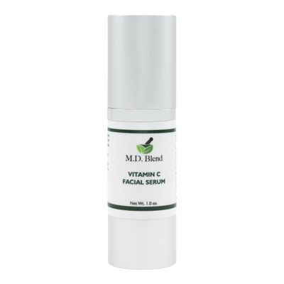 M.D. Blend Professional Vitamin C Serum for Face with L-Ascorbic Acid 10 and Hyaluronic Acid. Refreshing Anti-Aging Face Treatment. Illuminating Hydrating Serum for Women and Men. 1floz Pump
