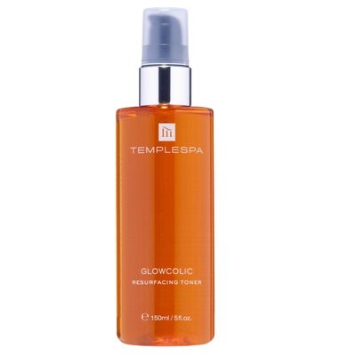 TEMPLESPA GLOWCOLIC Exfoliating Toner with Glycolic Acid, Vitamin C and Hyaluronic Acid to Reveal Smooth and Glowing Skin, Natural Ingredients, Cruelty-Free, Vegan, 5.0 fl.oz.