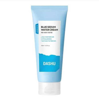 DASHU Blue Sedum Water Cream Hydrating Face Cream Water Based Moisturizer for Face 8 Types of Hyaluronic Acids Lotion for Men 5.07 fl oz