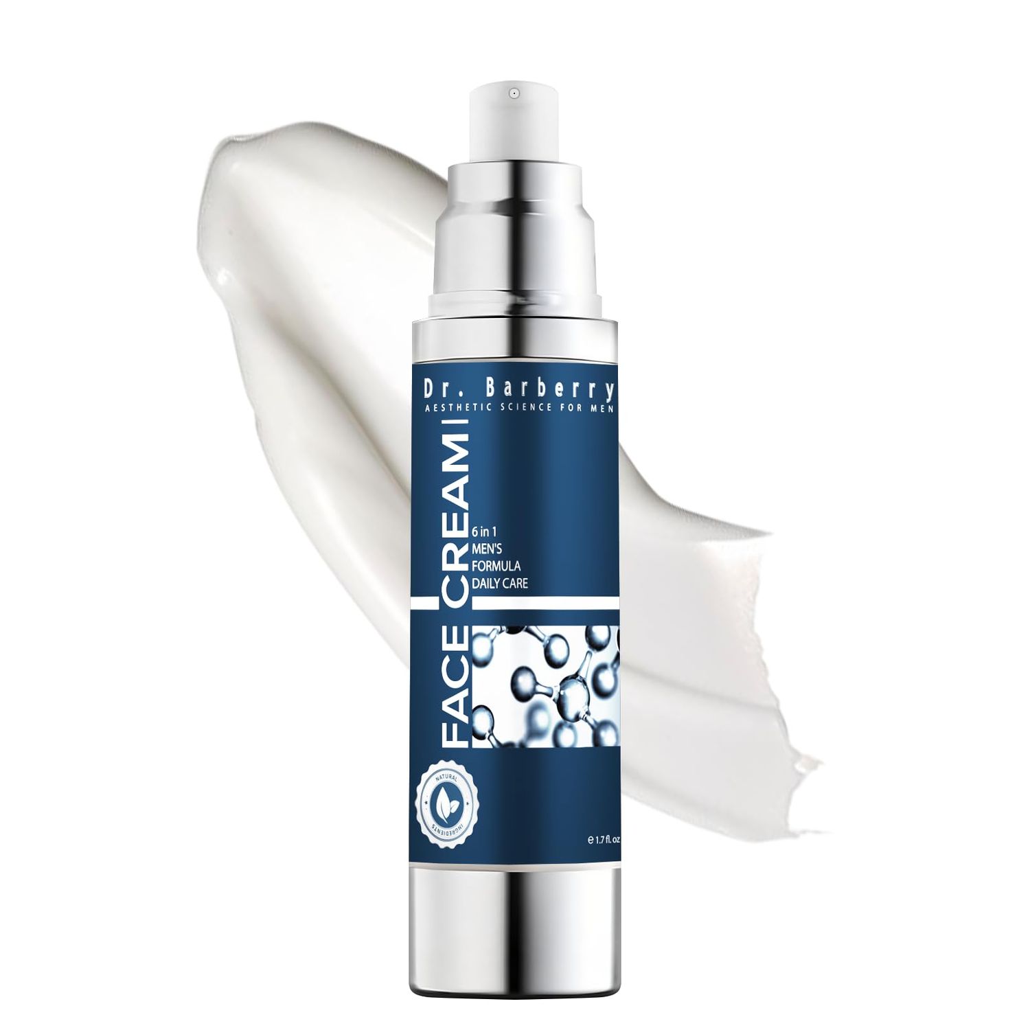 Dr.Barberry 6-in-1 Face Cream for Men, Target Wrinkles, Dark Spots Eye Bags, Anti-Aging Face Moisturizer (1.7 Fl Oz (Pack of 2))