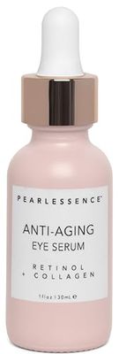 Pearlesssence Anti-Aging Eye Serum with Retinol Collagen - Helps Reduce Fine Lines Wrinkles Gentle Lightweight Formula Plumps Tightens Made in USA Cruelty Free (1oz)