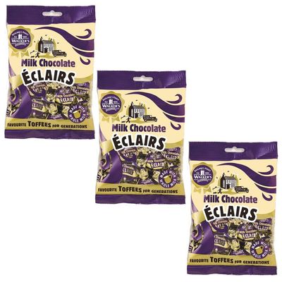 Walkers&#39; Nonsuch Milk Chocolate clairs Whole Milk Butter Toffee Traditional British Chewy Candy Classic English Sweet Gift Imported from UK 5.29 Oz (Pack of 3)