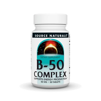 Source Naturals B-50 Complex, Supports Energy Production - 50 Tablets
