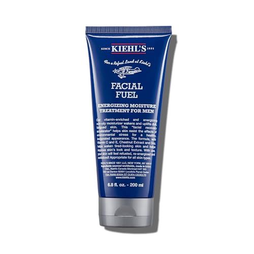 Kiehl&#39;s Facial Fuel Moisturizer, Men&#39;s Face Cream, with Vitamin C and Caffeine that Contain Antioxidants to Help Energize and Reduce Dullness, Non-Greasy, Paraben, and Sulfate Free - 6.8 fl oz