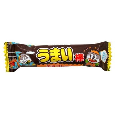 Umaibo Japanese Popular Snack Food Dagashi Chocolate Coated 60 pieces With MAIKO sticker Pio big bazar