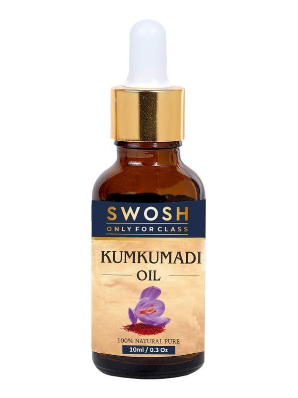SWOSH Ayurveda Kumkumadi Tailam -Kumkumadi Face Oil With Saffron for Glowing Skin(10 ml) - 100 Vegan and Chemical Free Helps Revive and Repair Dull and Damage Skin
