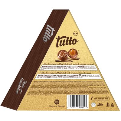 Tutto Chocolate Truffles Selection, 10 Pieces per Triangle, 4.76 oz, Pack of 3