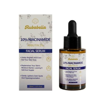 Rubabella 10 Niacinamide Arbutin 2 Face Serum for Acne Control Pore Minimizer for Face Antiaging Clears Acne Marks Blemishes for Even Skin Tone For Women Men 1 Fl Oz 30 ml