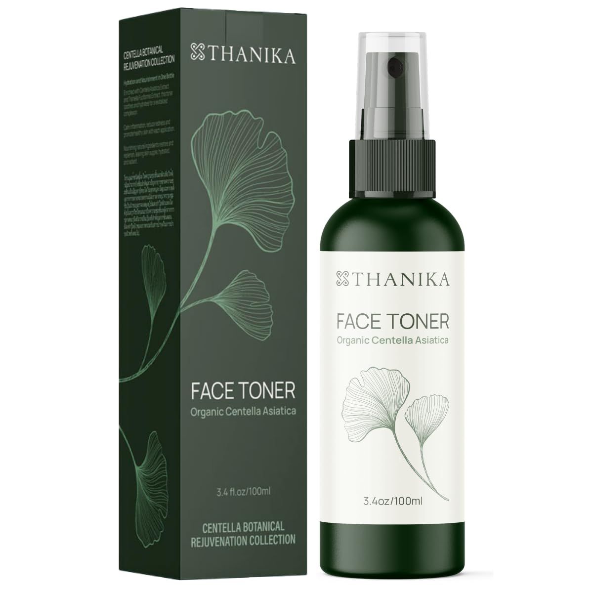 THANIKA Centella Asiatica Face Toner Spray - Anti-Aging Acne Prone Skin 3.4 fl oz