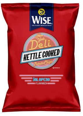 Wise Snacks NY Deli Kettle Potato Chips, Jalapeno, 1 Oz (36 Count), Gluten Free