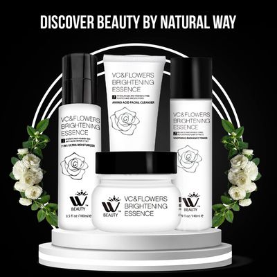 WBM Skincare Beauty Kit -Facial Cleanser Facial Moisturizer for Sensitive Skin, Witch Hazel Facial Toner with Aloe Vera Formula, Anti-Aging Night Cream for Daily Cleansing Refreshing Skin