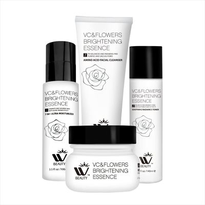 WBM Skincare Beauty Kit -Facial Cleanser Facial Moisturizer for Sensitive Skin, Witch Hazel Facial Toner with Aloe Vera Formula, Anti-Aging Night Cream for Daily Cleansing Refreshing Skin