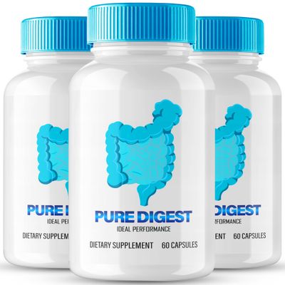 Pure Digest Capsules, Pure Digest Gut and Digestive Support Supplement Pills - Extra Strength, PureDigest All Natural Gut Digestive Health, Pure Digest Pills Overall Well-Being Reviews (3 Pack)