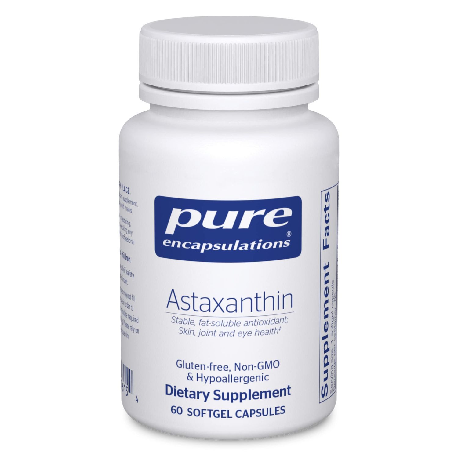 Pure Encapsulations Astaxanthin Antioxidant Supplement for Joints, Skin and Eye Health, and Free Radicals 60 Softgel Capsules