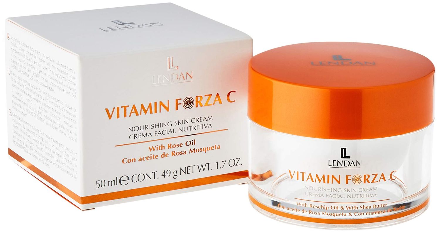 LENDAN - Vitamin C Cream - Vitamin Forza C - 50 ml - With Rosehip Oil and Shea Butter - Nourishing Facial Cream - Improves Skin Flexibility and Firmness