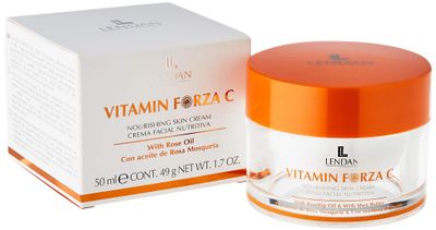 LENDAN - Vitamin C Cream - Vitamin Forza C - 50 ml - With Rosehip Oil and Shea Butter - Nourishing Facial Cream - Improves Skin Flexibility and Firmness
