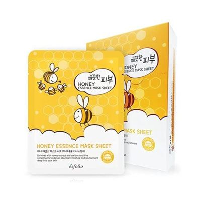 Esfolio Pure Skin Essence Mask Sheet Anti-Aging Rejuvenation Hydration Honey (Pack of 10)