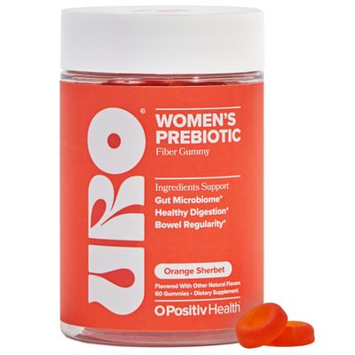 O Positiv URO Fiber Gummies for Adults, 60 Count (Pack of 1) - Prebiotic Chicory Root Inulin Fiber Supplement - Daily Gummy Fiber for Digestive Gut Health - Non-GMO, Vegan Cruelty-Free