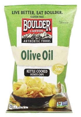 Olive Oil Totally Natural Kettle Potato Chips, 5 Ounce - 12 per case.