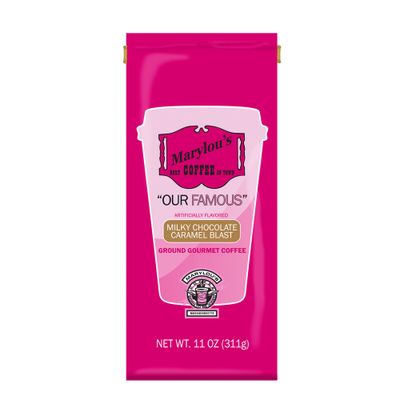 Marylou s Coffee - Milky Chocolate Caramel Blast Flavored Ground Gourmet Coffee - 11 oz