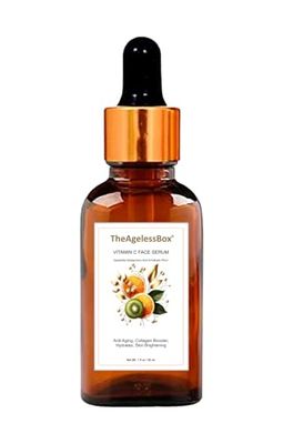 TheAgelessBox Vitamin C Face Serum - Anti-Aging, Brightening Hydrating - Face Serum with Kakadu Plum, Niacinamide Hyaluronic Acid for Glowing, Radiant Skin - Vegan Cruelty-Free - 30ml