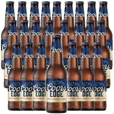 Coors Edge Non-Alcoholic Beer - 24 Pack 12oz Bottles Dealcoholized, Low-Calorie, Refreshing Brew