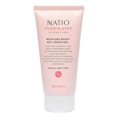 Natio Australia Rosewater Hydration Moisture Boost Day Cream-Gel, 2.5 oz - Face Cream with Shea Butter - Face Moisturizer for All Skin Types