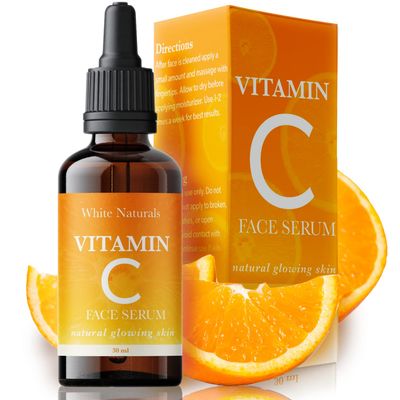 Pure Vitamin C Facial Serum, Anti Aging Face Eye Serum Hydrating, Reduce Dark Spots, Fine Lines, Wrinkles and Sun Damage, Brightening Serum for Glowing Skin