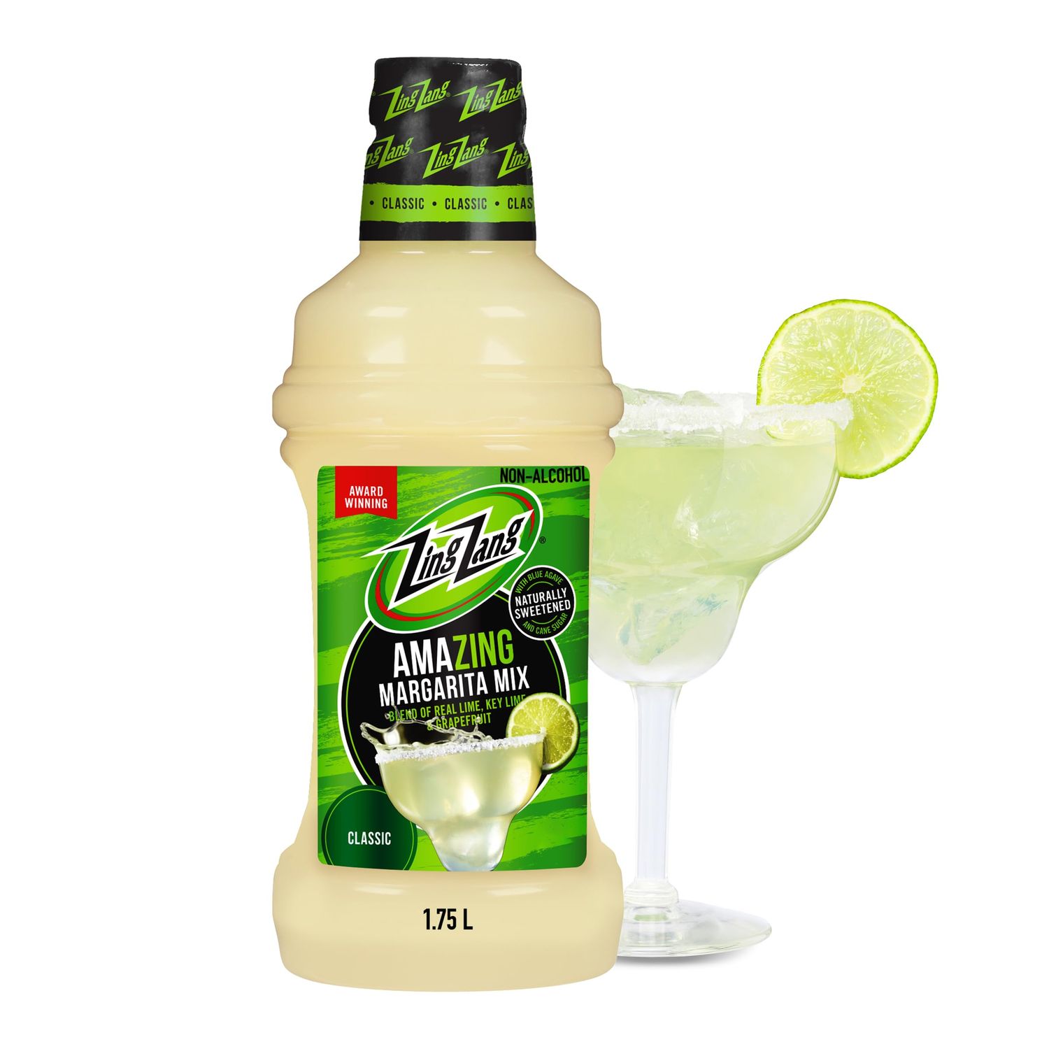 Zing Zang Classic Margarita Mix, Amazing Non-Alcoholic Cocktail Mixer, 1.75L Bottle (Pack of 1)