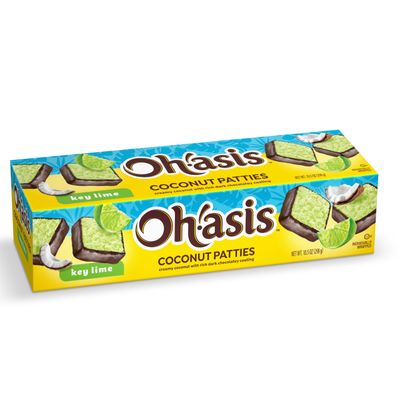 Coconut Patties, Chocolate, Anastasia, OH Asis! Key Lime Patties (Pack of 1) - Perfectly Sweet and Chewy Delight for Coconut Lovers - Ideal for Snacking, Gifting, or Sharing!