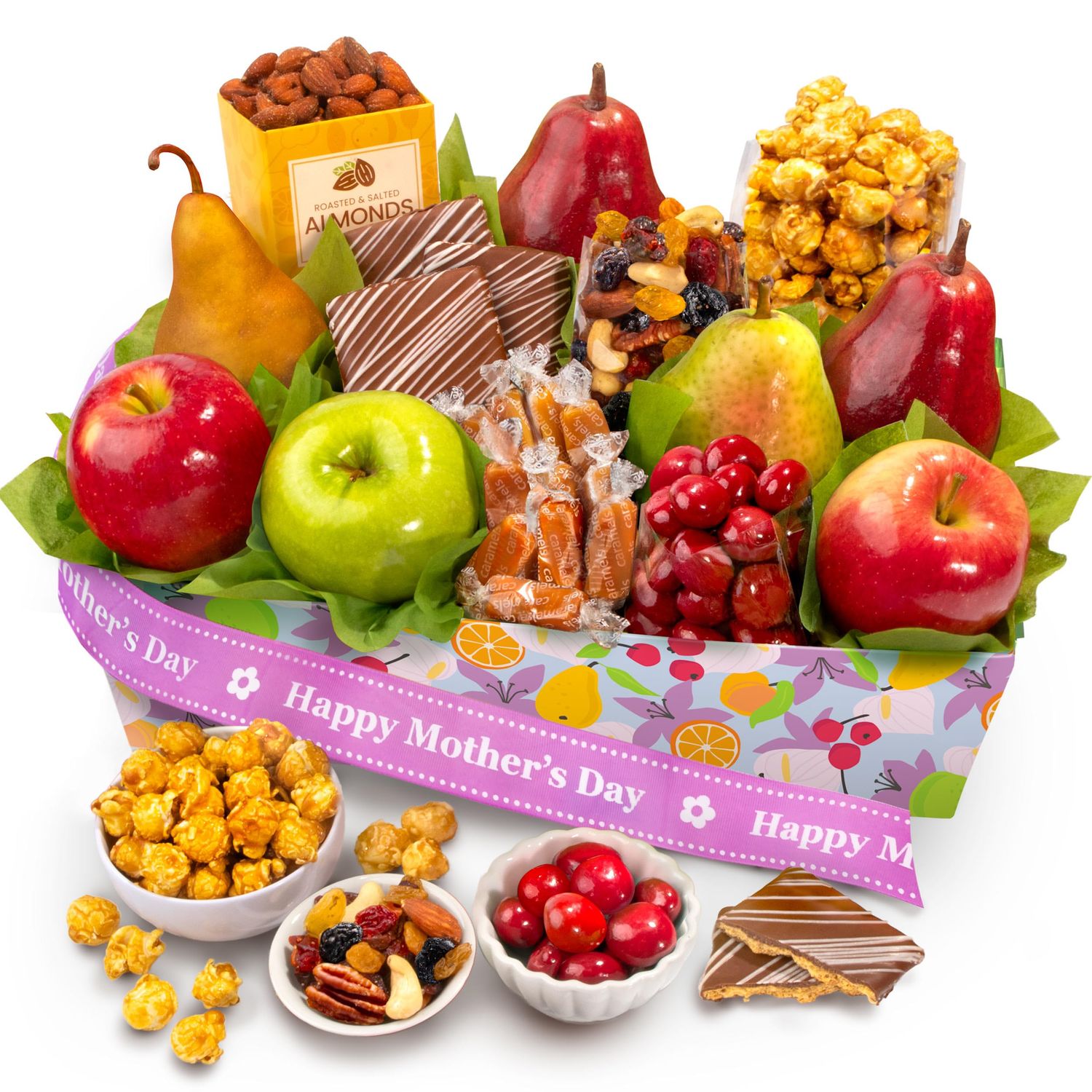 Happy Mother&#39;s Day Orchard Delight Fruit and Gourmet Basket