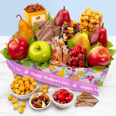 Happy Mother's Day Orchard Delight Fruit and Gourmet Basket