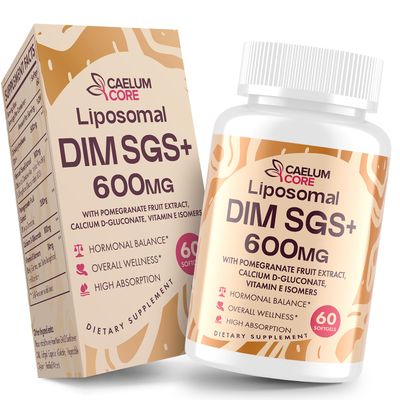 Liposomal DIM SGS Supplement - Hormone Supplement for Women Men, Estrogen Supplements Contains Sulforaphane Glucosinolate, Vitamin E, Pomegranate Fruit - Support Detox and Antioxidant (1 Pack)
