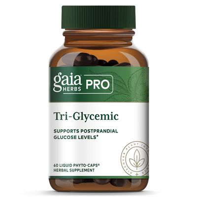 Gaia Herbs PRO Tri-Glycemic - Supports a Health Metabolism - Contains Kimchi Postbiotic, Fig, Bitter Melon Ginger - 60 Liquid Phyto-Caps
